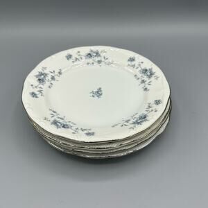 Vintage Johann Haviland Blue Garland Bread and Butter Plates Set of 4